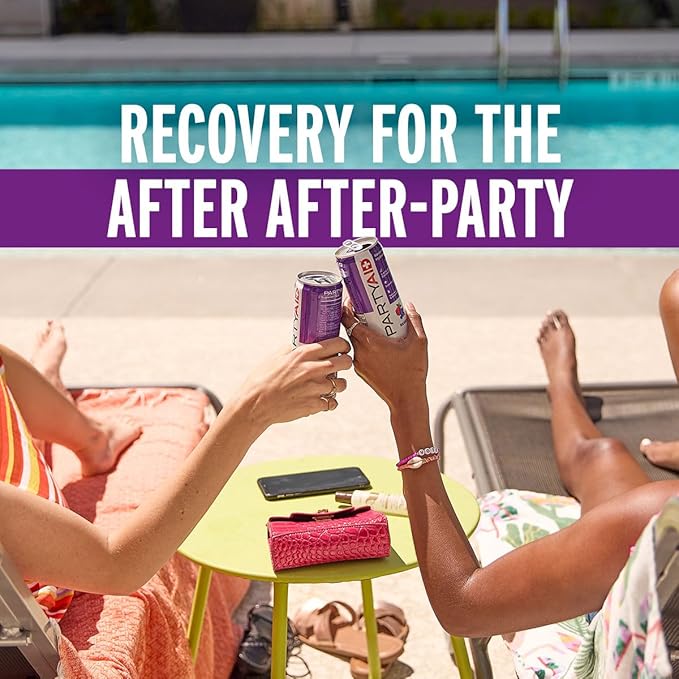 PARTYAID Rehab Blend Feel Good Tonight and Tomorrow Contains 5-HTP B-Complex Milk Thistle Electrolytes No Artificial Flavors or Sweeteners Caffeine-Free 12 Fl Oz (Pack of 12)