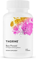THORNE - Basic Prenatal - Well-Researched Folate Multi for Pregnant &amp Nursing Women - Includes 18 Vitamins &amp Minerals Plus Choline - Third-Party Certified - Gluten Dairy &amp Soy-Free - 30