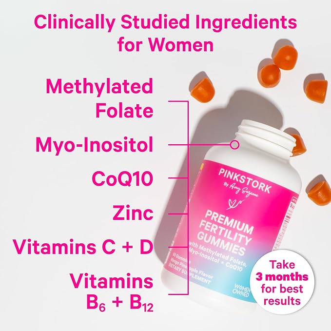 Pink Stork His and Hers Fertility Gummies Bundle - Fertility Support for Women and Fertility Support for Men