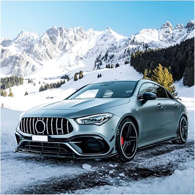 Compatible for Mercedes CLA 45 AMG C118 Accessories CLA Class C118 2019-2023 PP Car Front Bumper Lip Spoiler Splitter Diffuser Canard Lip (Color : Carbon Look)