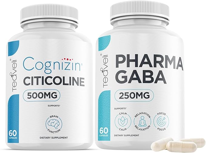 Teaveli Citicoline with Pharma GABA Capsules Bundle