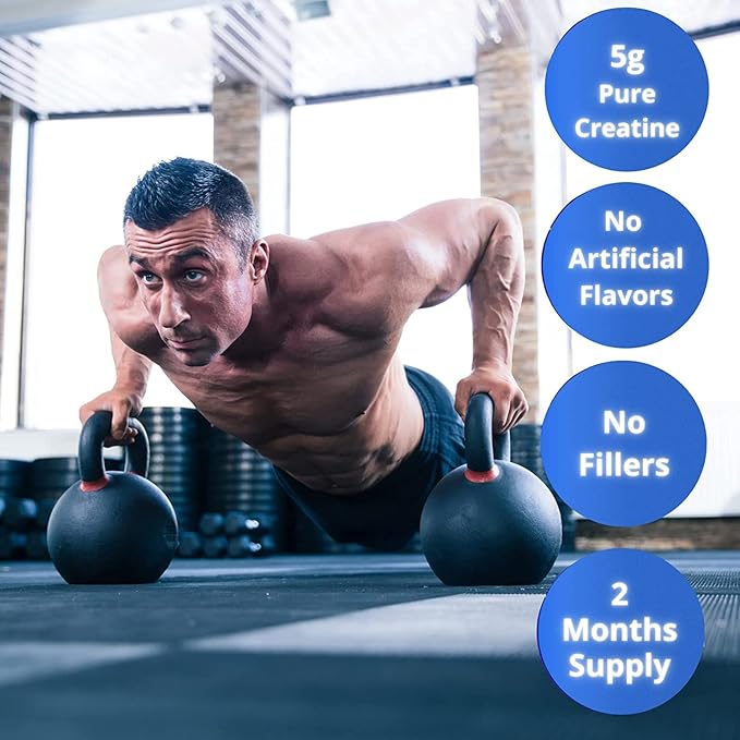 Gaspari Nutrition Pure Creatine Monohydrate 5g of Pure Creatine Boost Muscle and Size (Unflavored 60 Servings)