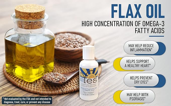 YES Plant-Based Omega 3-6-9 – Burpless Fish Oil Alternative with Flax Evening Primrose (GLA) Pumpkin Sunflower &amp Coconut Oil – Heart Skin Eye &amp Immune Support – Liquid 4oz