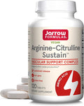 Jarrow Formulas Arginine-Citrulline Sustain - Supplement Supports Nitric Oxide Production Blood Flow &amp Cardiovascular Health - Men's Health Formula - Up to 60 Servings