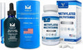 Methylene Blue 1% Liquid (4oz) + Methylated Multivitamin Bundle – 118ML Drops &amp 180 Capsules – Active 5-MTHF Methyl B12 &amp B Complex – Made in USA – Third Party Tested Supplements