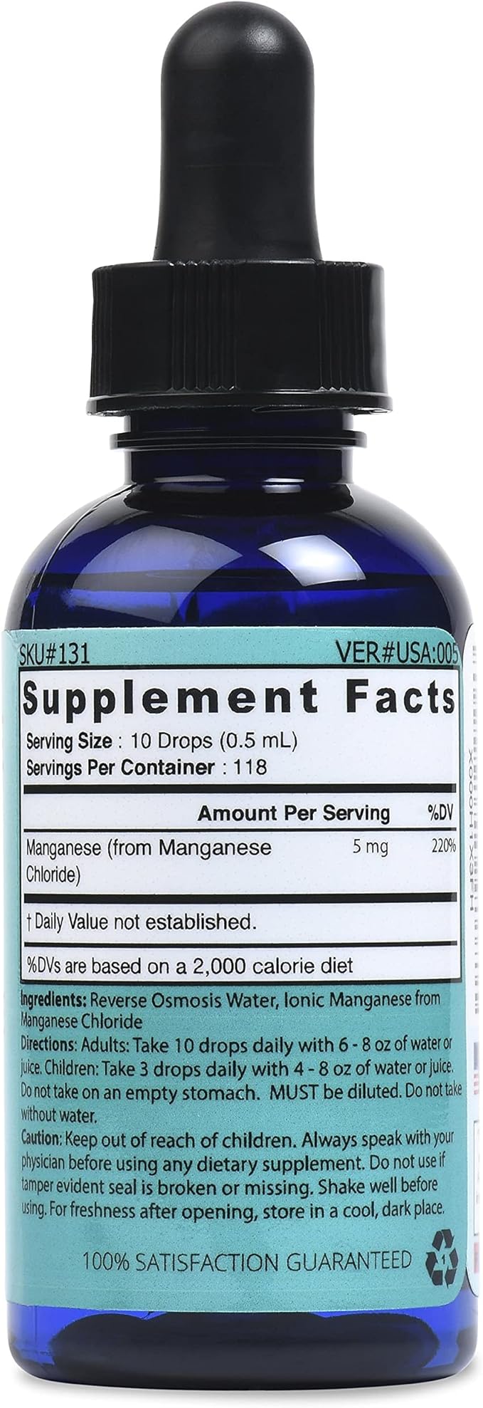 Good State Liquid Ionic Manganese Ultra Concentrate (10 Drops Equals 5 mg - 118 Servings Per Bottle) 2 Fl Oz