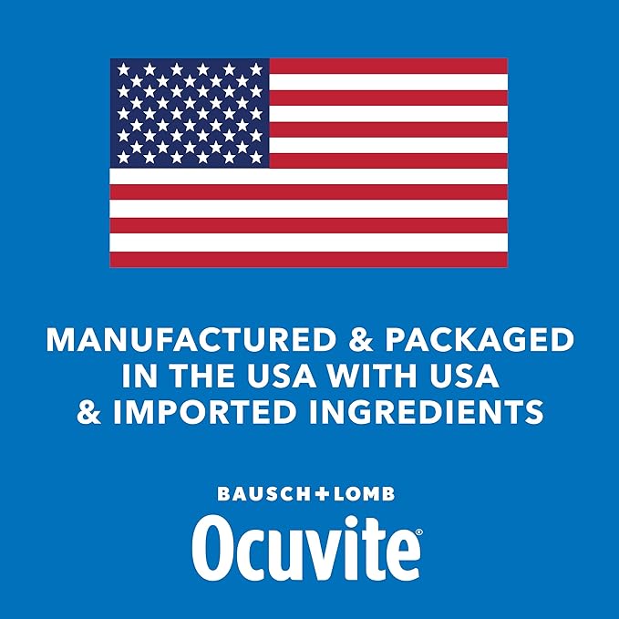 Ocuvite 50+ Eye Vitamin &amp Mineral Supplement Multivitamin for Vision &amp Ocular Health with Omega-3 Zinc Vitamins C &amp E Lutein &amp Zeaxanthin Zinc Supplements for Women and Men 90 So