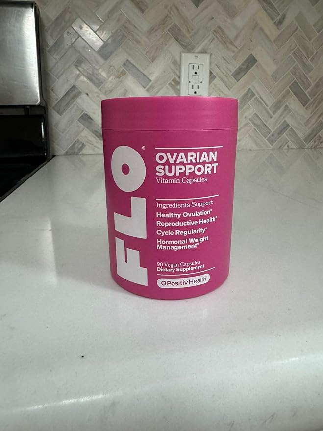 O Positiv FLO Ovarian Health Support - Hormone Balance for Women Supplement with DIM Myo &amp D-Chiro Inositol Folic Acid - Supports Healthy Ovulation Cycle Regularity - 30 Servings