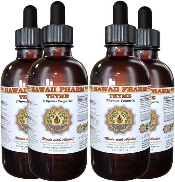 Hawaii Pharm Thyme (Thymus vulgaris) Liquid Extract 4x4 fl.oz
