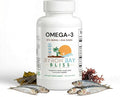 Omega 3 Fish Oil Capsules 1000mg – EPA 180mg DHA 120mg per Softgel – Omega-3 Fatty Acids Supplement for Heart Brain Joint &amp Eye Health – Fish Oil Pills for Women &amp Men – 100 Softgels