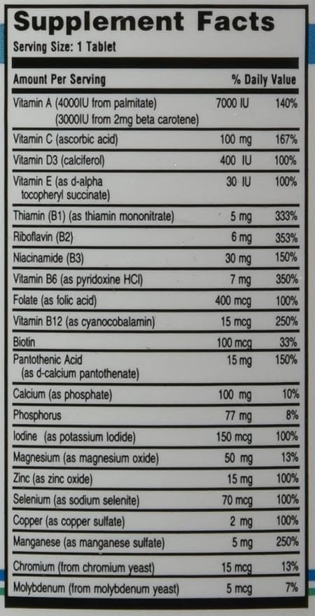 ENDUR-VM - Multivitamin Vitamin A C D E B12 &amp Zinc (Without Iron) SR (Sustained Release) 22 Essential Nutrients to Support Overall Wellness for Men &amp Postmenopausal Women - 150 Tablets