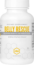 NBI Belly Rescue: Probiotics &amp Prebiotics Blend for Women &amp Men Once Daily for Digestive Skin and Immune Health Shelf Stable