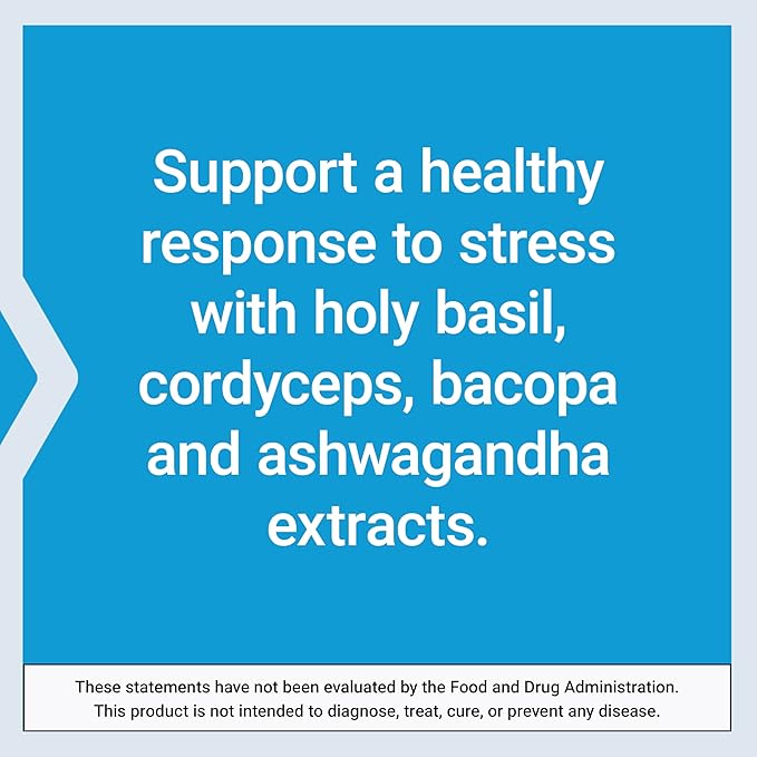 Life Extension Adrenal Energy Formula Helps inhibit the Effects of Stress holy Basil cordyceps bacopa and ashwagandha Gluten Free Non-GMO Vegetarian 120 Capsules