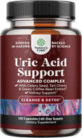 Green Coffee Bean Extract for Uric Acid Cleanse &amp Detox - Green Coffee Beans with Turmeric Tart Cherry &amp Celery Seed for Adults - Daily Uric Acid Flush for Joints Support &amp Kidney Cleanse