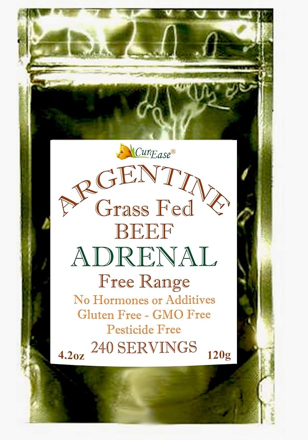 Argentine Beef Adrenal Powder Grass Fed &amp Finished 4.2 Ounce