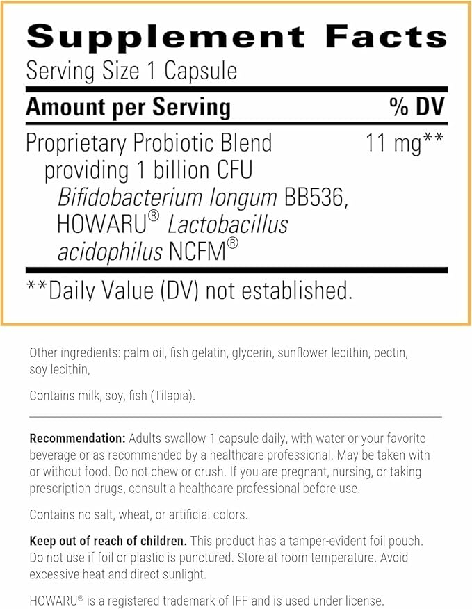 Integrative Therapeutics Probiotic Pearls - Daily Digestive Supplement for Gut Health Support* - Probiotic Capsules for Immune Health Support* - Soy-Free - 90 Count (90 Servings)