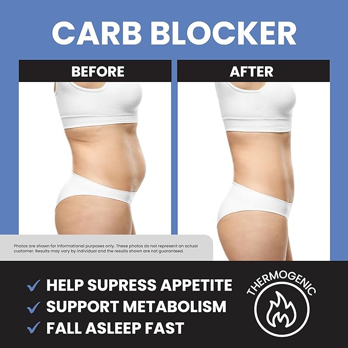 Night Time Fat Burner to Shred While You Sleep | Belly Fat Burner Carb Blocker and Weight Loss Support Supplements | Lose Weight Support Metabolism and Fall Asleep | 120 Nighttime Diet Pills