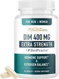 DIM Supplement 400MG Extra Strength | Hormone Balance for Men and Women | Menopause Acne Hot Flashes Relief Prostate Support &amp Antioxidant Support | Soy-Free Gluten-Free | SMNutrition | 90 Ct.