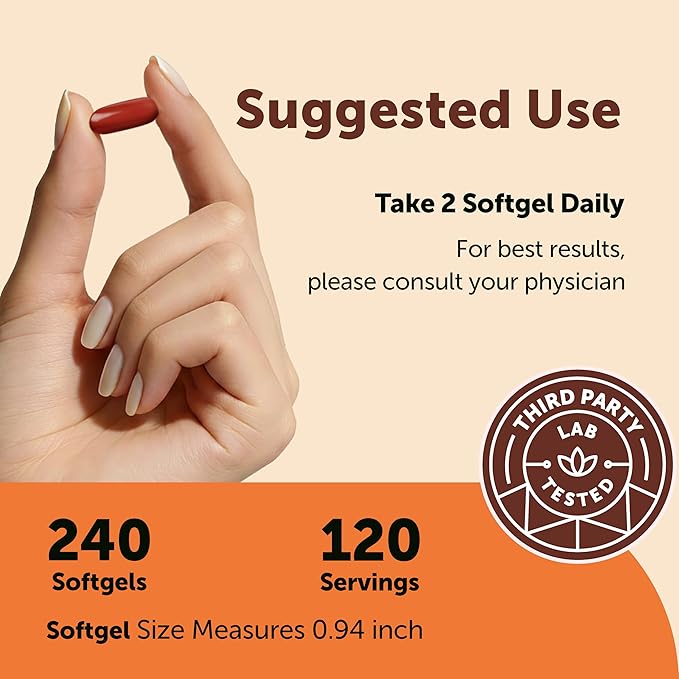 Micro Ingredients CoQ10 400 mg Per Serving 240 Softgels | Made with Coconut MCT Oil | Coenzyme Q10 (Ubiquinone) | Non-GMO