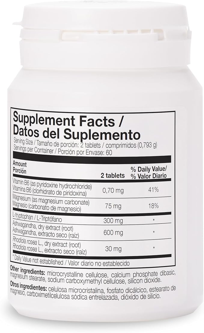 Ana María Lajusticia TRYPTOPHANE Plus ASHWAGANDHA+RHODIOLA&ampMagnesium 60 TABS