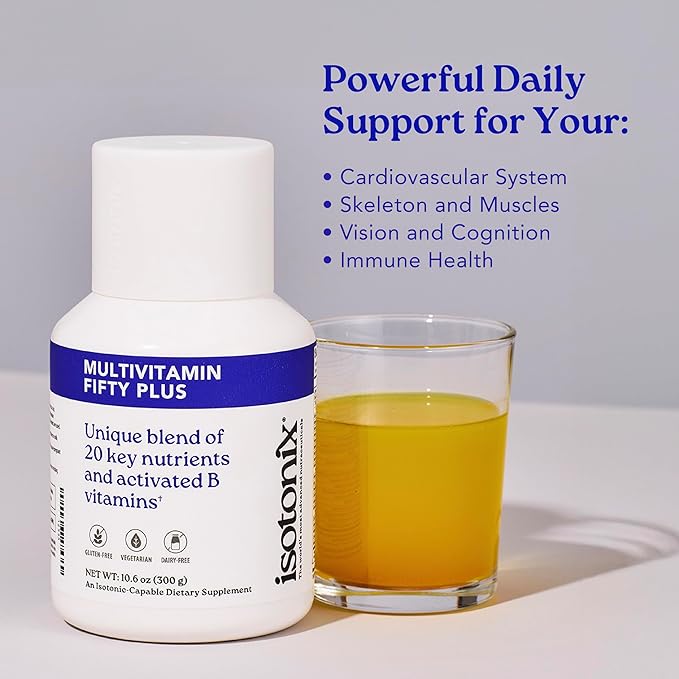 Isotonix Multivitamin Fifty Plus – Daily Multivitamin for Adults 50+ with B-Vitamins Antioxidants and Essential Nutrients for Bone Heart and Cognitive Health