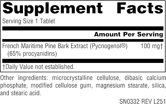 Source Naturals Pycnogenol Proanthocyanidin Complex 100 mg - 30 Tablets