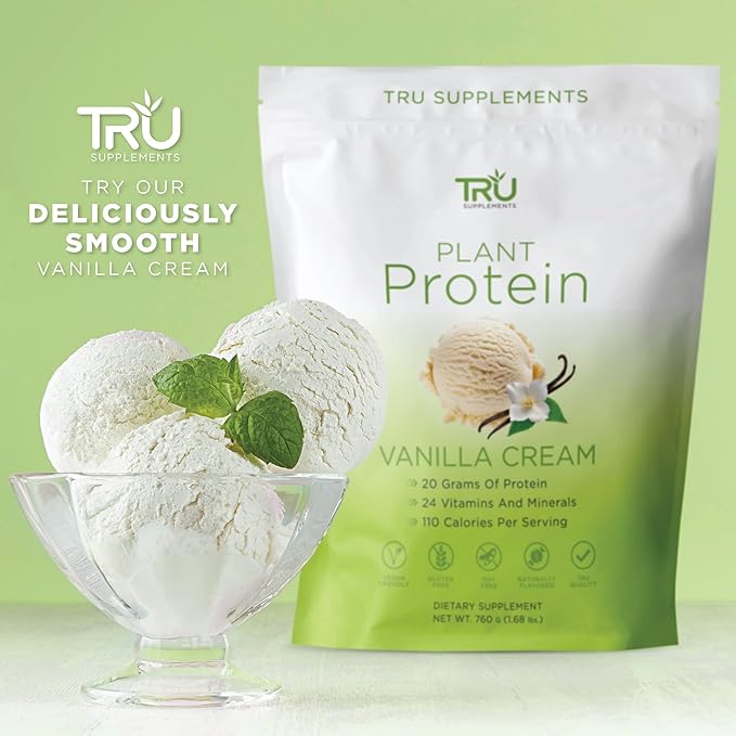 TRU Supplements Hydration Complete BCAA Tropical Popsicle + Plant Based Protein Powder Vanilla Bundle – Electrolytes L-Carnitine &amp Vegan Protein for Muscle Recovery Energy &amp Performance