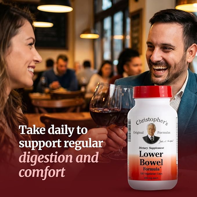 Christopher's Original Formulas Lower Bowel Cleanse Formula Capsules - Herbal Laxative Colon Cleanse and Gut Cleanse 100 ct. - Pack of 2
