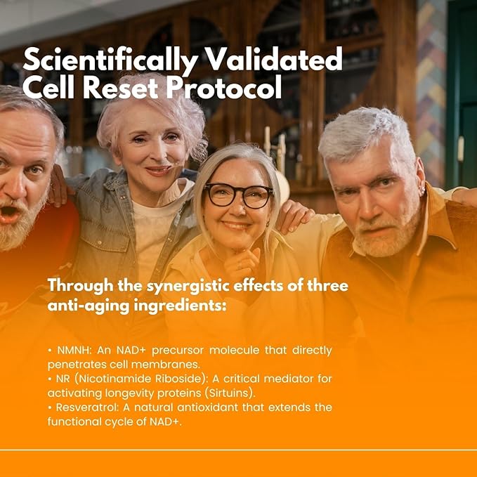 Youth CoreContains NMNH NR and Resveratrol Boosts NAD+ Levels by 5X Promotes Anti-Aging and Cellular Metabolism High Absorption Rate