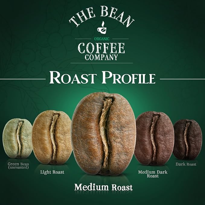 The Bean Organic Coffee Company Island Blend Medium Roast Whole Bean Coffee 16-Ounce Bag