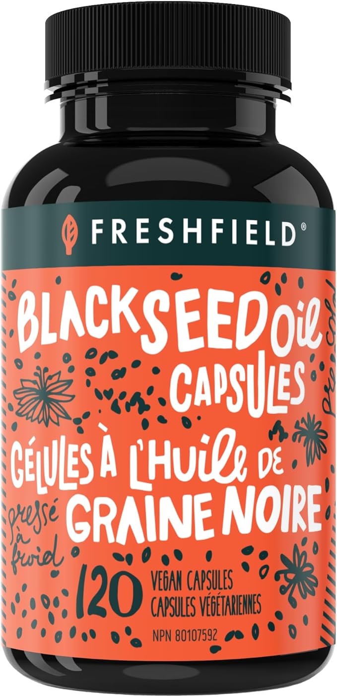Freshfield Black Seed Oil: Thymoquinone Premium (Black Cumin Seed Oil Nigella Sativa) | Cold Pressed | Vegan | Ultra Strength | Pure and 100% Natural. (120 Capsules)