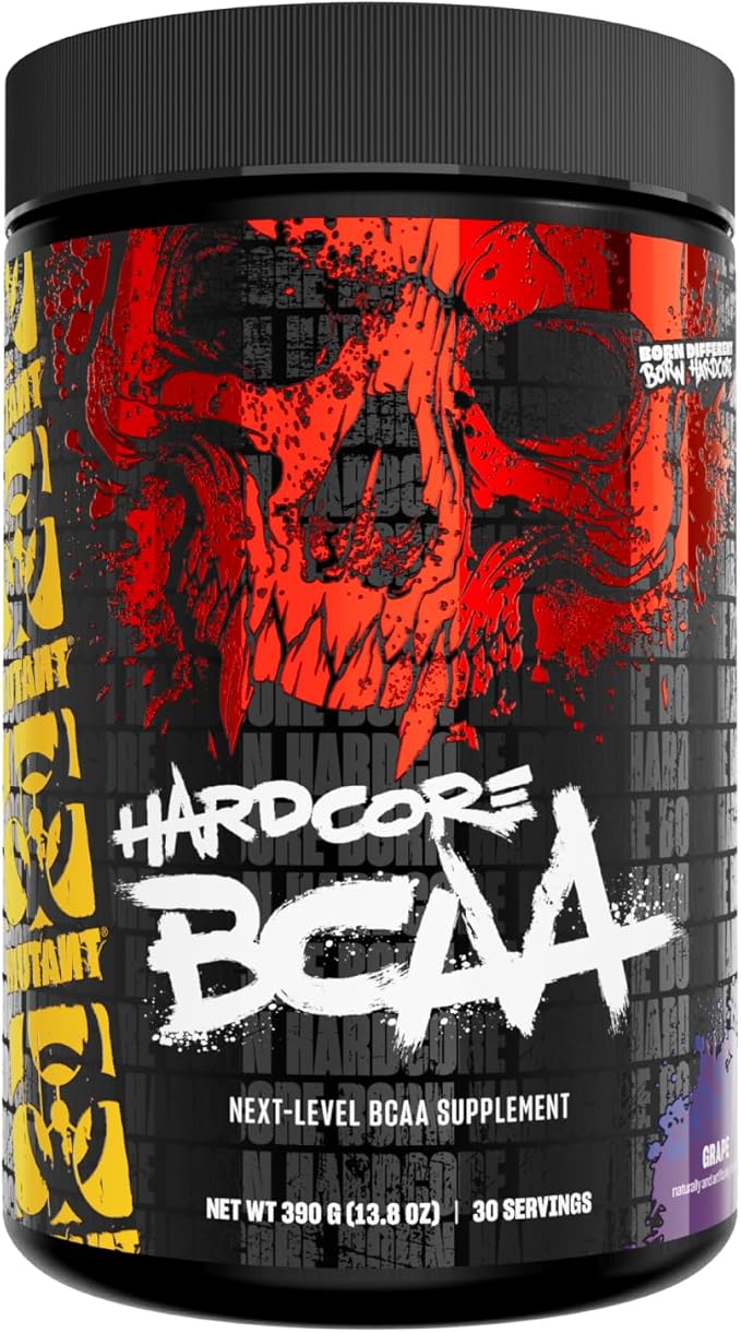 Mutant Hardcore BCAA - Pre Intra or Post Workout – BCAA Next Level branched-Chain Amino Acids Supplement – Hydration + Recovery - 30 Serving - Grape