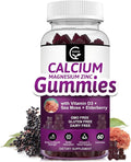Calcium Magnesium Zinc Gummies with High Absorption Magnesium Glycinate 300mg Potassium - Plant Complex Calcium Magnesium 2:1 Ratio with D3 Sea Moss for Bone Immune &amp Sleep Support Vegan-1 Pac