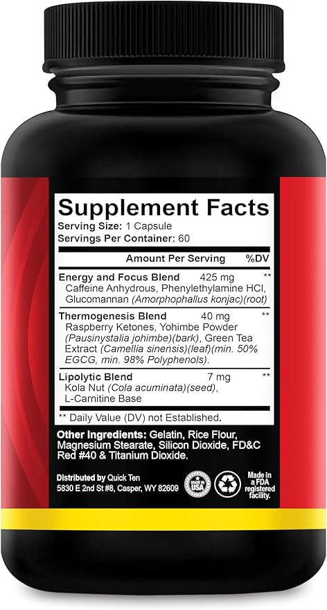 Ultra Powerful Diet Pills for Women and Men - Natural Metabolism Booster Appetite Suppressant - Thermogenic Fat Burner - Energy and Focus Blend - Best Performing Weight Loss Supplement