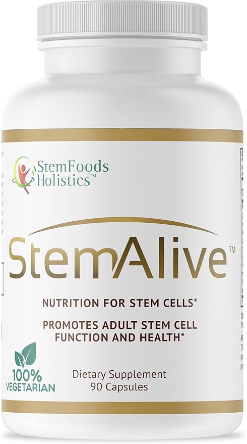 StemAlive - Promotes stem Cell Nutrition Function and Health 90 Capsules from 100% Natural Sources
