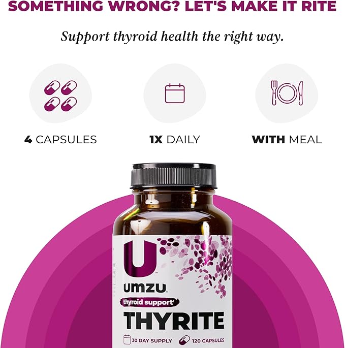 UMZU Thyrite Thyroid Support Supplement 30 Day Supply – Magnesium Zinc Copper Iodine Selenium and Adaptogenic Herbs Formula – Supports Metabolism Energy and Daily Wellness for Balanced Daily Support