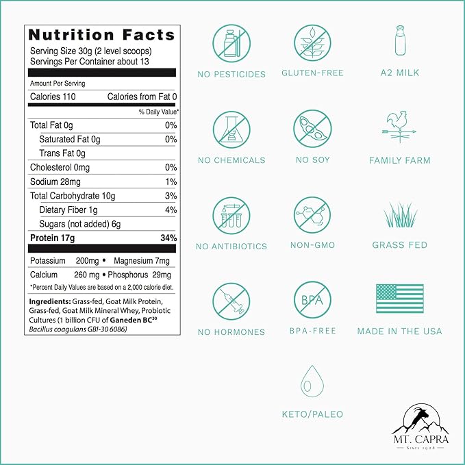 Mt. Capra Clean Minerals with Collagen Peptides and Clean Whole Protein + Minerals &amp Probiotics