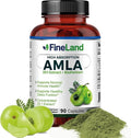 FineLand Amla (Indian Gooseberry) Full Spectrum Extract with BioPerine® for Absorption Rich in Natural Vitamin C Immune &amp Digestive Support – 90 Vegan Capsules