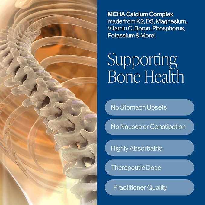 Calcium Supplement for Women &amp Men - Calcium Citrate &amp Hydroxyapatite + Vitamin D3 K2 Magnesium Zinc &amp More for Complete Bone Health 180 Tablets
