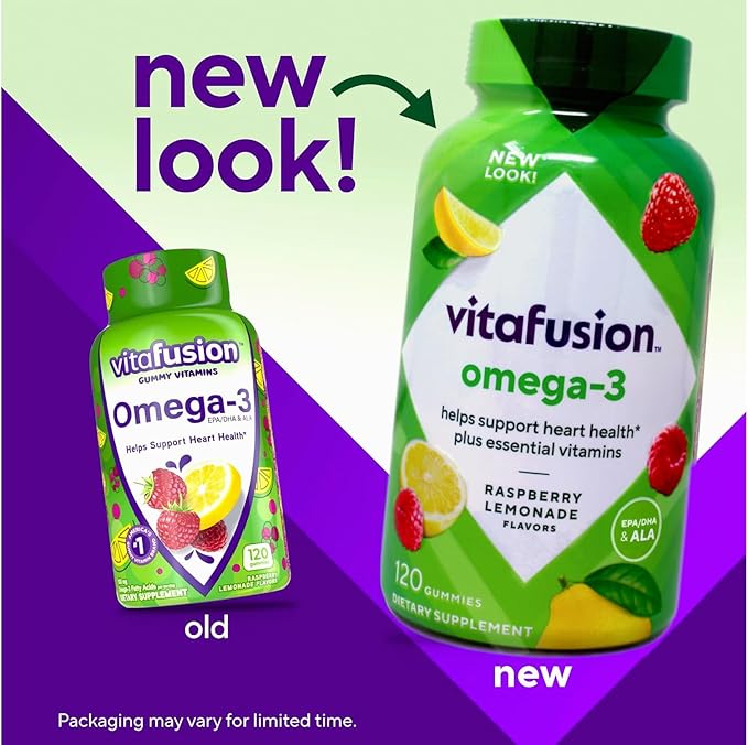 Vitafusion Omega-3 GTLvb Gummies - 120 Count (3 Pack)