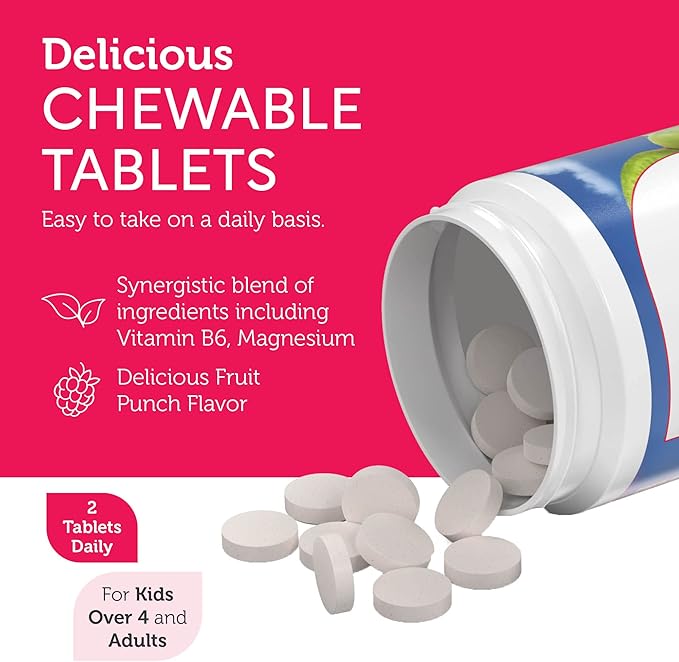 Zahler ChildCalm Kosher Fruit Punch Chewable Magnesium for Kids - Natural Calm Mood Support and Relaxation - Calming Kids Magnesium Supplement Childrens Magnesium (2 Pack)