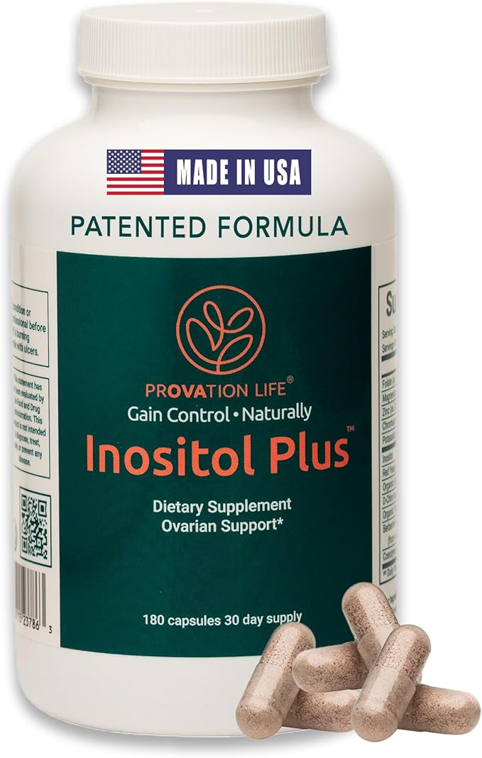 Supplement for Women | Hormone Balance &amp Ovarian Support | 40:1 Myo-Inositol &amp D-Chiro Blend with 12 Ingredients | Developed by Medical Doctor | 180 Capsules