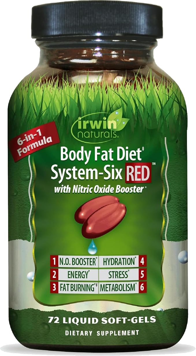 Irwin Naturals Body Fat Diet System-Six RED – 72 Liquid Soft-Gels