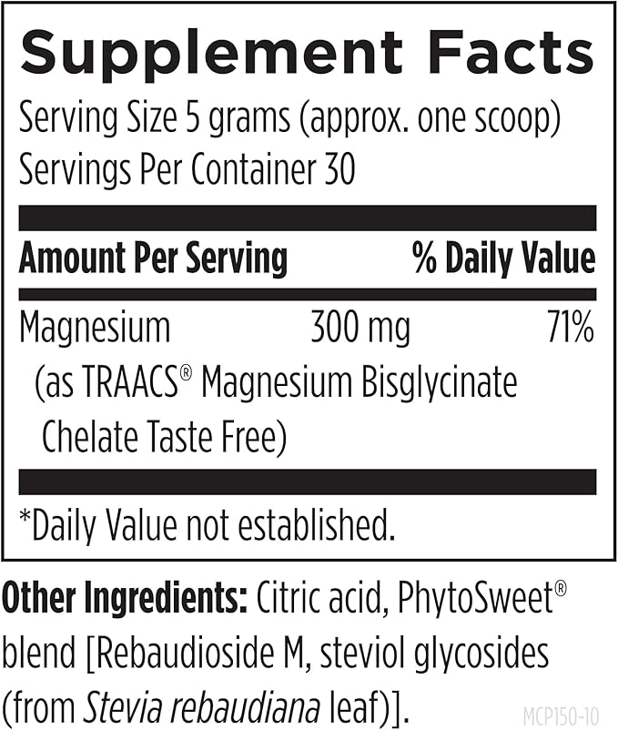 Designs for Health Magnesium Glycinate Powder - 300mg Powdered Chelated Magnesium Bisglycinate Supplement - Non-GMO Great-Tasting Drink Mix Add-in Orange Flavor (30 Servings / 150g)