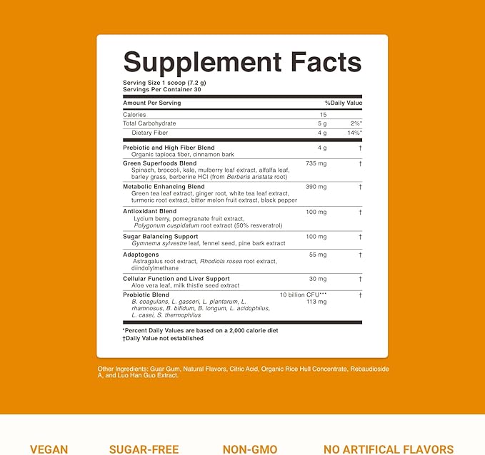 ACTIVATEDYOU Morning Complete Daily Wellness Drink with 10 Billion CFUs Prebiotics Probiotics and Green Superfoods 30 Servings Apple Cinnamon + Citrus Flavor Bundle