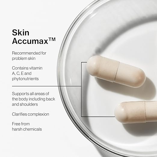 jane iredale Skin Accumax Nutritional Supplement Capsules Improve Acne &amp Promote Healthy Skin Contains Vitamin A C and E Vegan &amp Gluten-Free