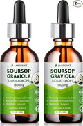 Soursop Bitters Extract Liquid Oil : Graviola Soursop Extract- Organic for Cell Support and Regeneration- Soursop Tincture Edible 2Fl oz x 2Pack