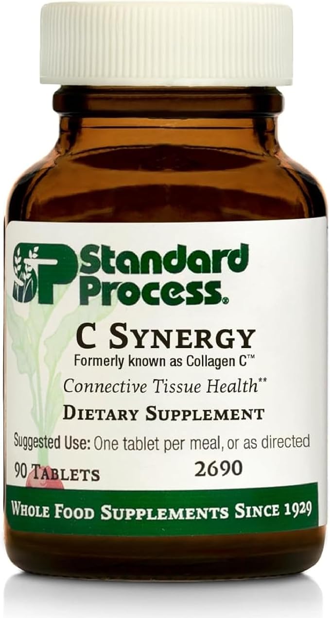 Standard Process C Synergy - Supplement to Support Connective Tissue Health - Whole Food-Based Supplement to Aid Immune Health - Connective Tissue Support with Vitamin C &amp Buckwheat Flour - 90 Tab