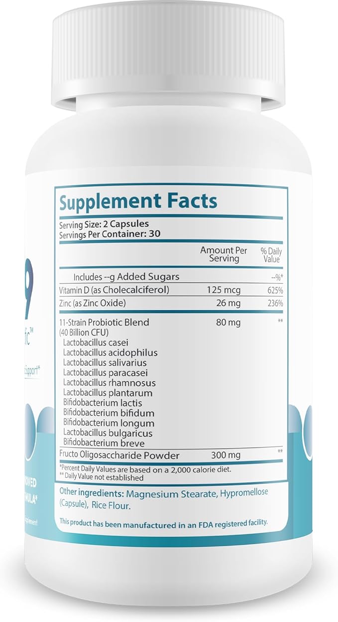 Pro PurDent9 Dental Probiotic - Our Best Dental Probiotics for Teeth and Gums - Mouth Probiotic - Boost Oral Health - Sinus Ear Nose Throat Probiotics - Teeth Supplement - Gum Health Supplements