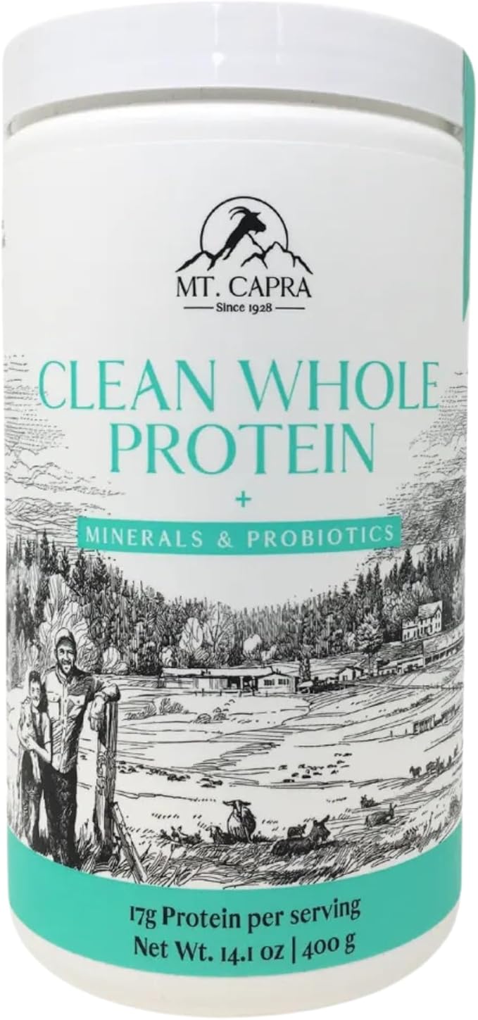 Mt. Capra Clean Minerals with Collagen Peptides and Clean Whole Protein + Minerals &amp Probiotics